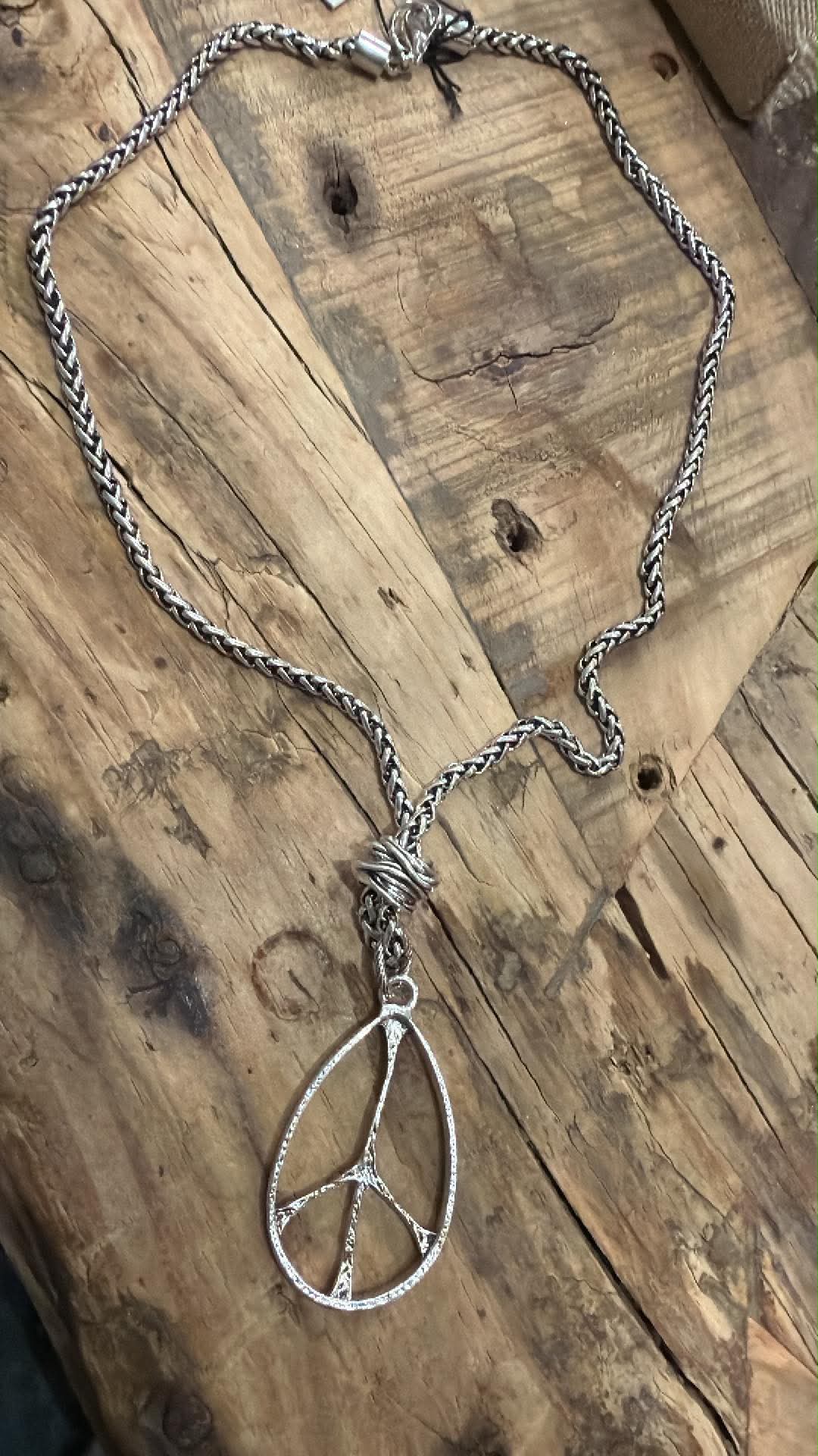 Teardrop Peace Necklace FINAL SALE