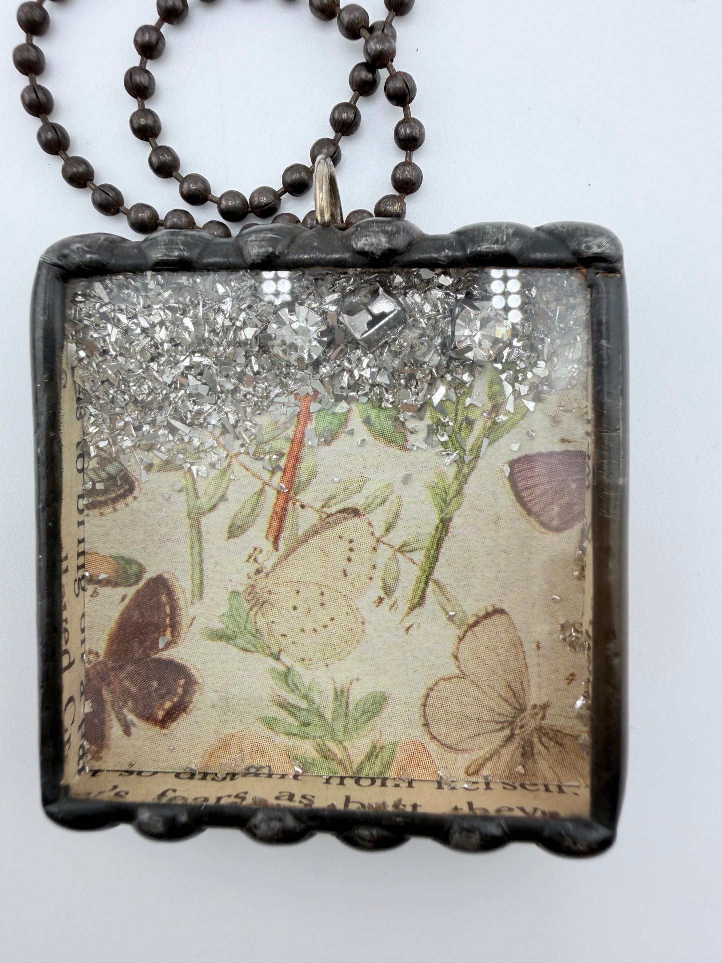German Glitter Glass Necklace
