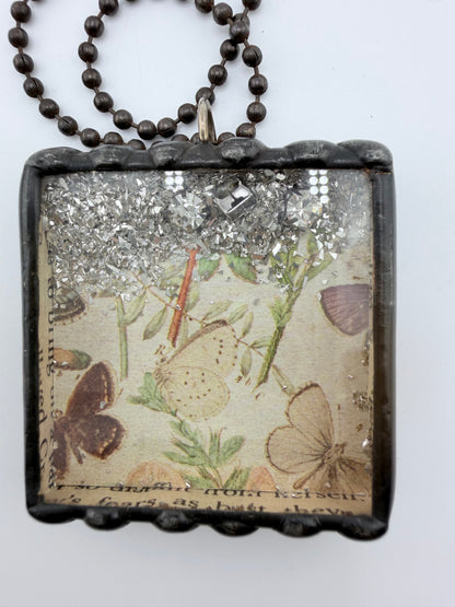 German Glitter Glass Necklace