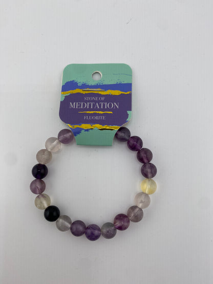 Gemstone Energy Bead Stretch Bracelets 8mm