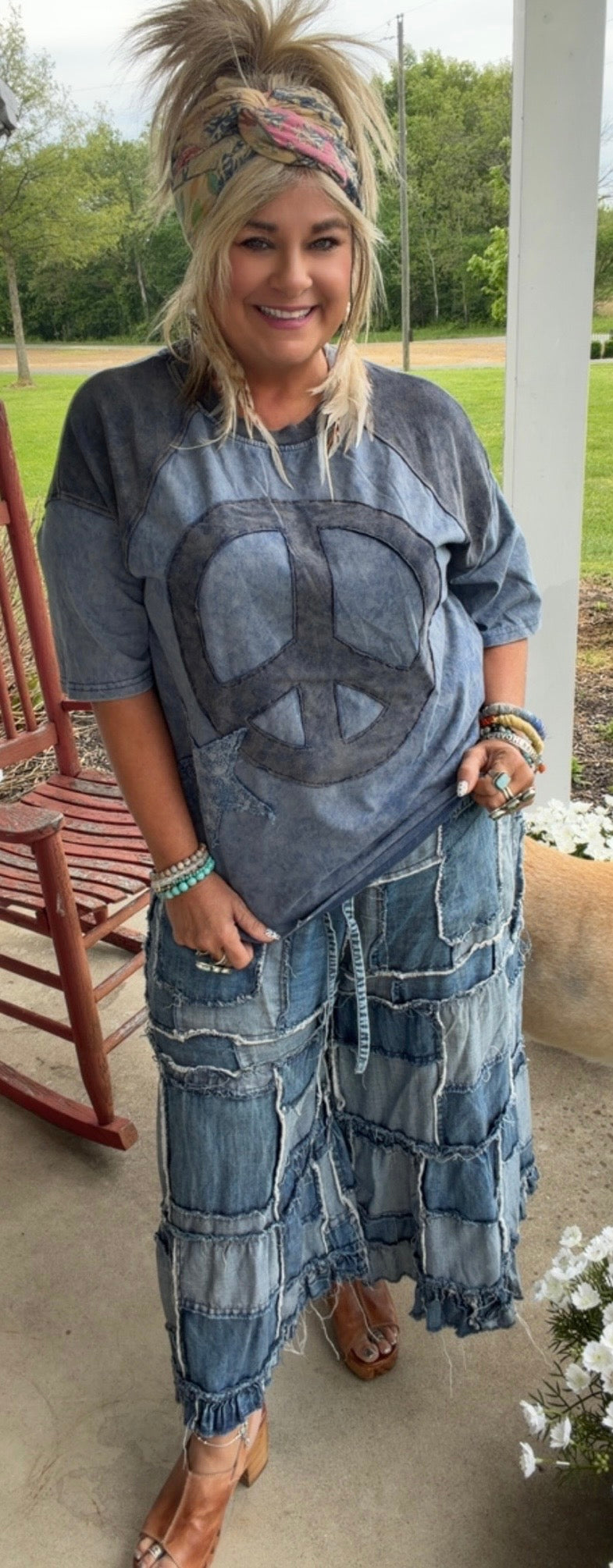 VINTAGE PEACE PATCH TEE