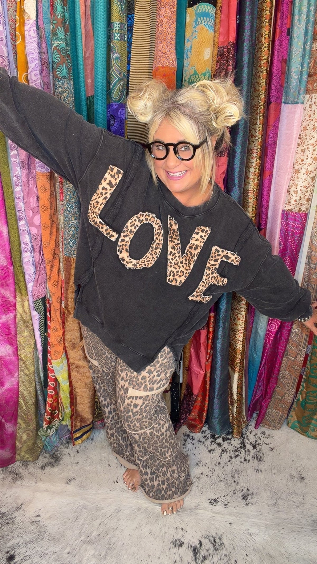 Love Leopard Crewneck