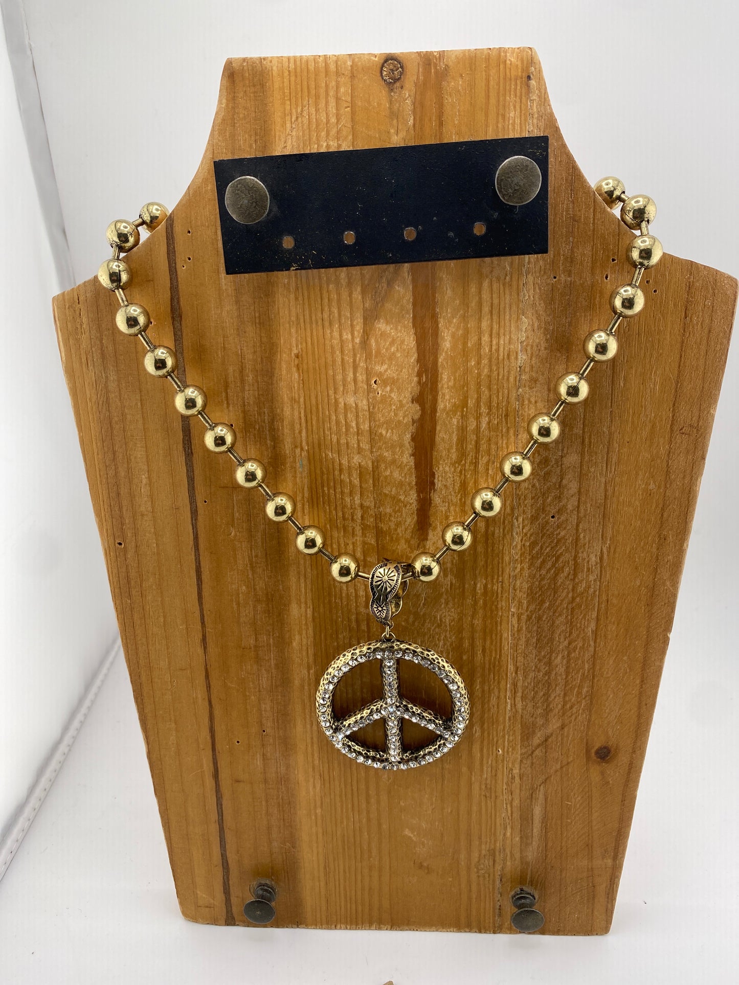 Chunky Bling Peace Necklace FINAL SALE