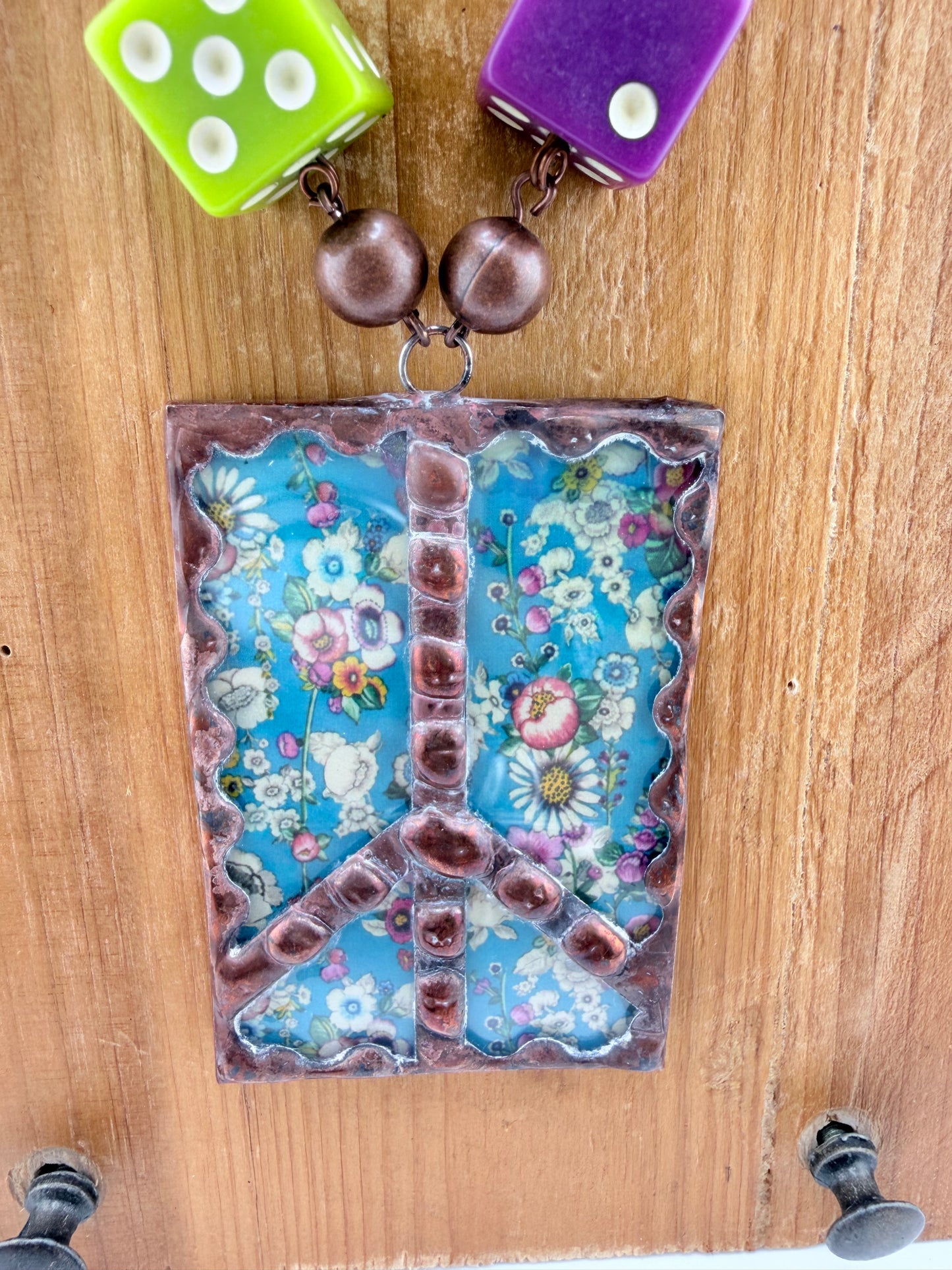 Peace Love Lucky Rolls Necklace FINAL SALE