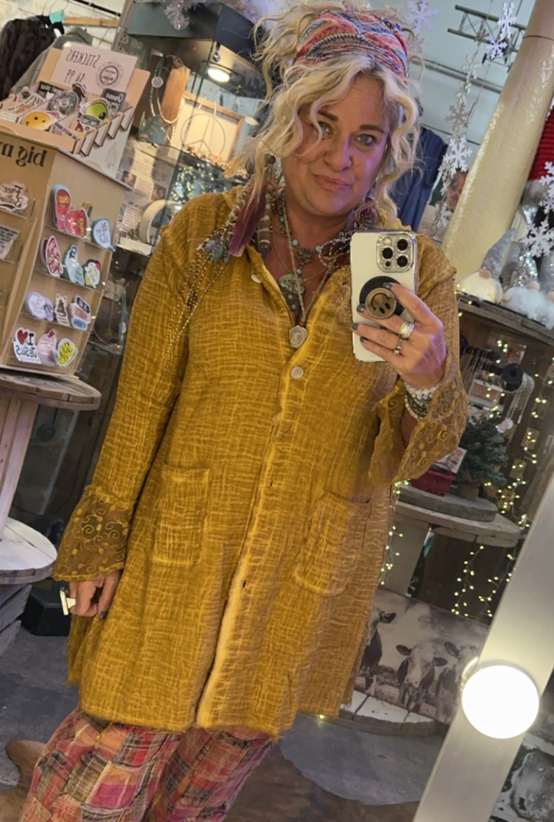 Hooded Autumn Fields Duster