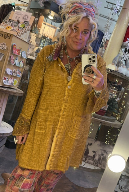 Hooded Autumn Fields Duster