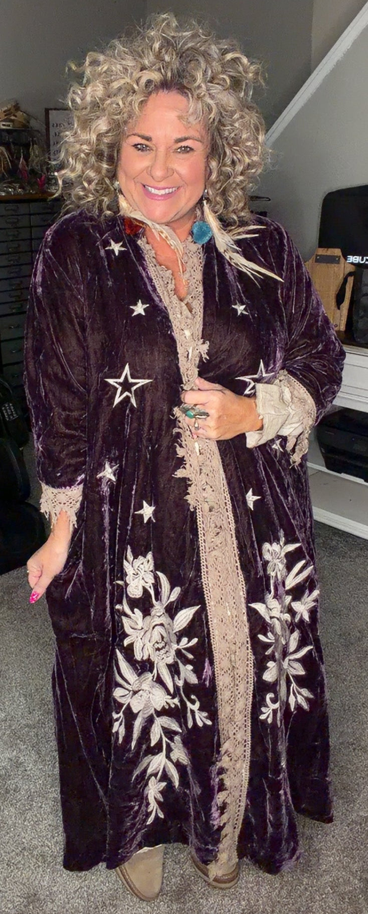 Moonlight Walk Velvet Duster