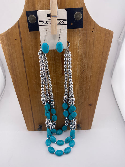 Sedona Drop Necklace and Earring Set FINAL SALE