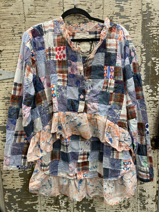 Patchwork High Low Top
