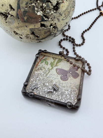 German Glitter Glass Necklace