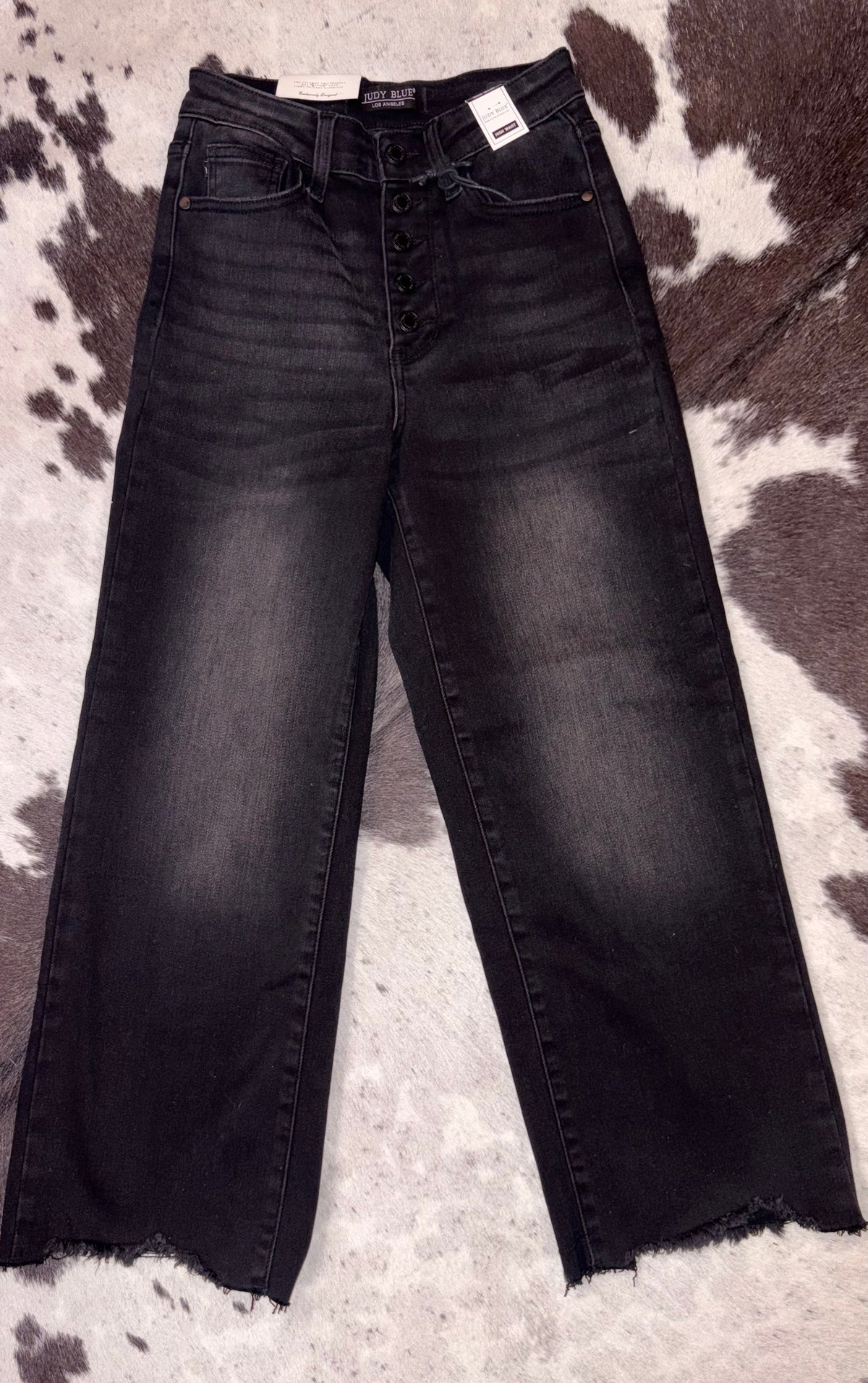 Wide Crop Black JeansFINAL SALE