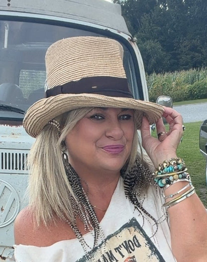 Dandy - Straw Braid Top Hat