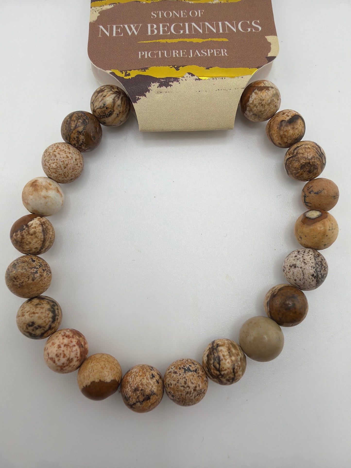 Gemstone Energy Bead Stretch Bracelets 8mm