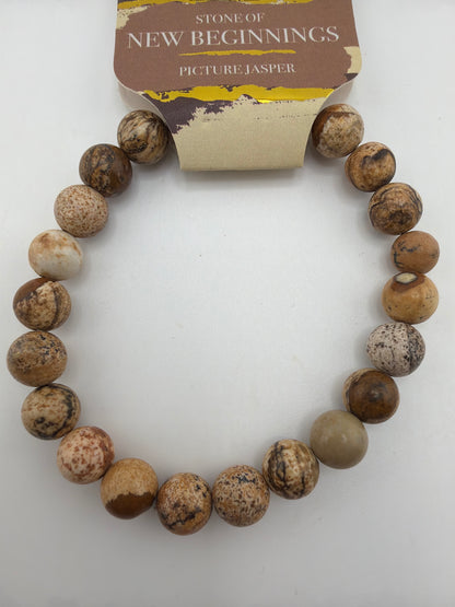 Gemstone Energy Bead Stretch Bracelets 8mm