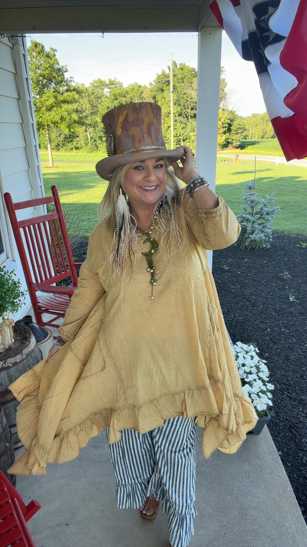 Wild Honey Ruffle Top