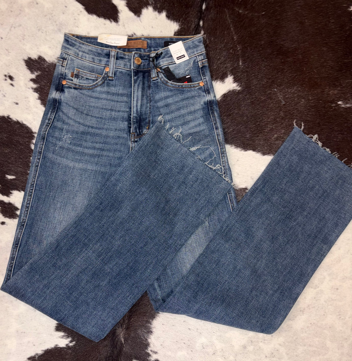 High-waist Tummy Control Straight Jeans
