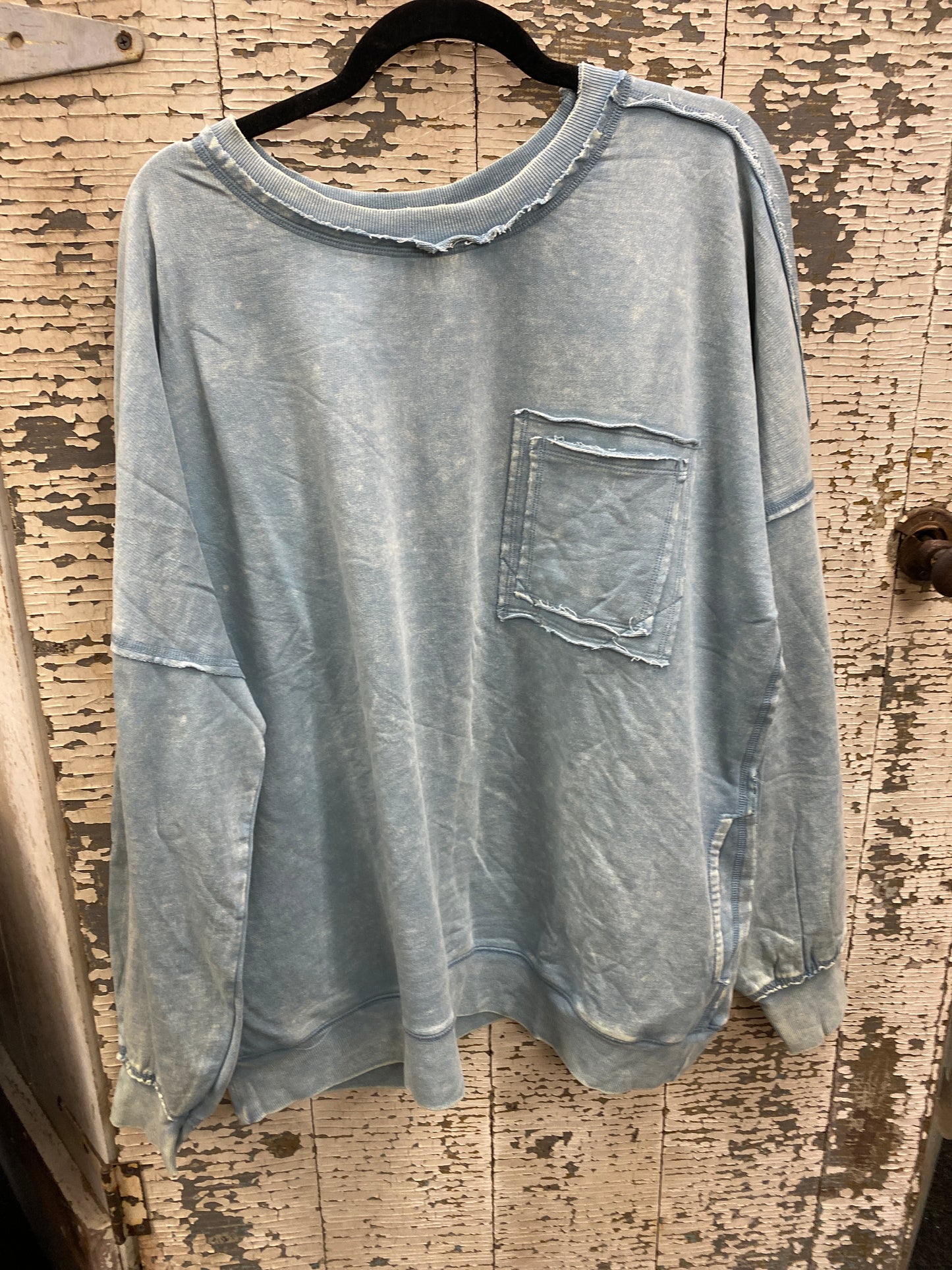 Mineral Washed Crewneck Sweatshirt - Plus Size