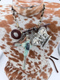 Rustic Cross and Crown Necklace FINAL SALE