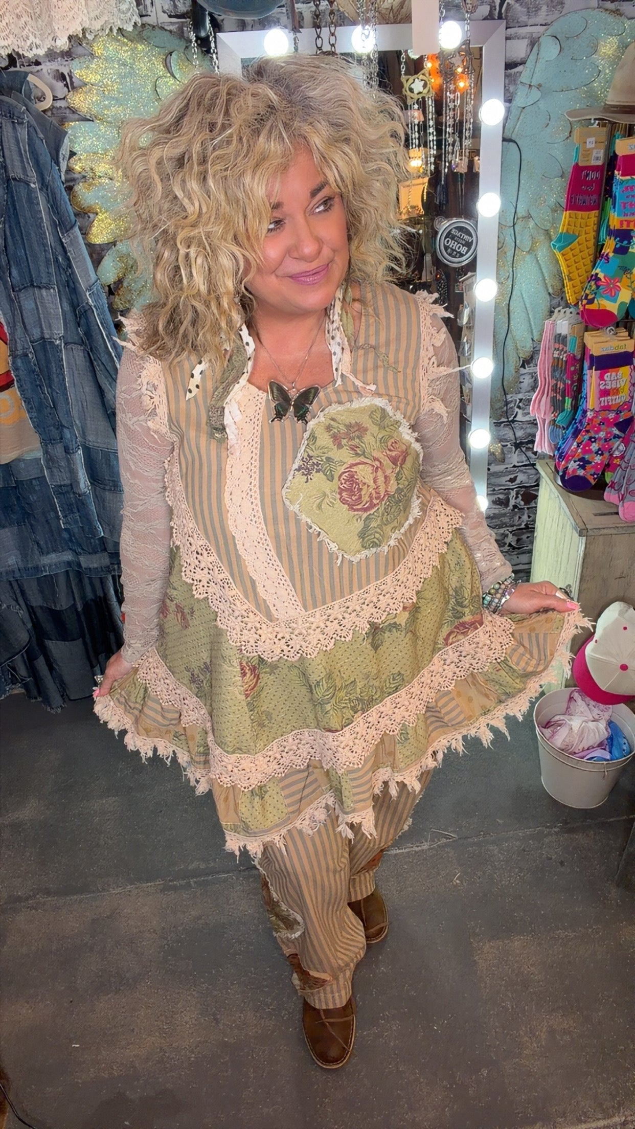 Butter Fly Striped Top