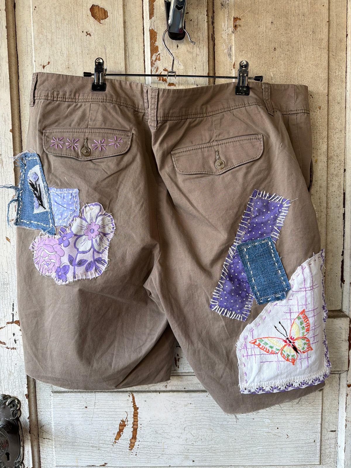 Lavender Daydream Patchwork Shorts
