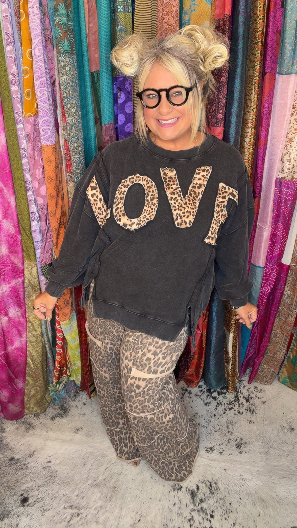 Love Leopard Crewneck