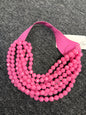 Layered Faux Leather Necklace  FINAL SALE