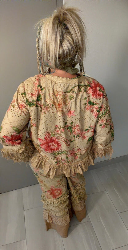Tattered Flower Pants