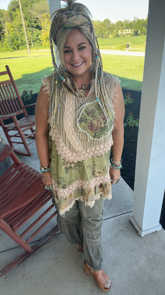 Butter Fly Striped Top