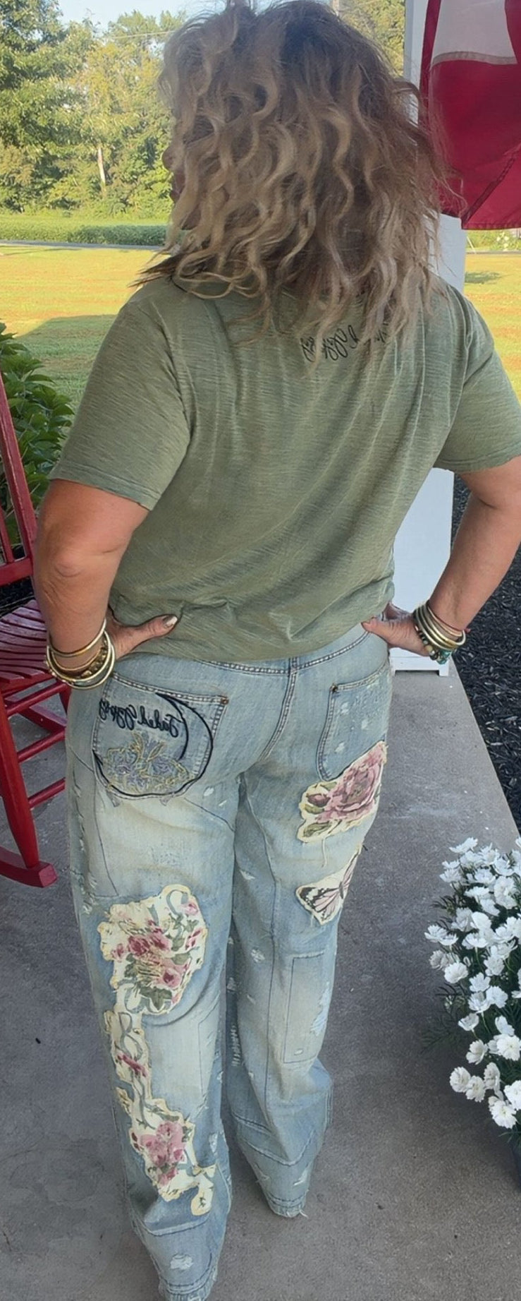 Peace and Love Jeans - Floral Garden Jeans
