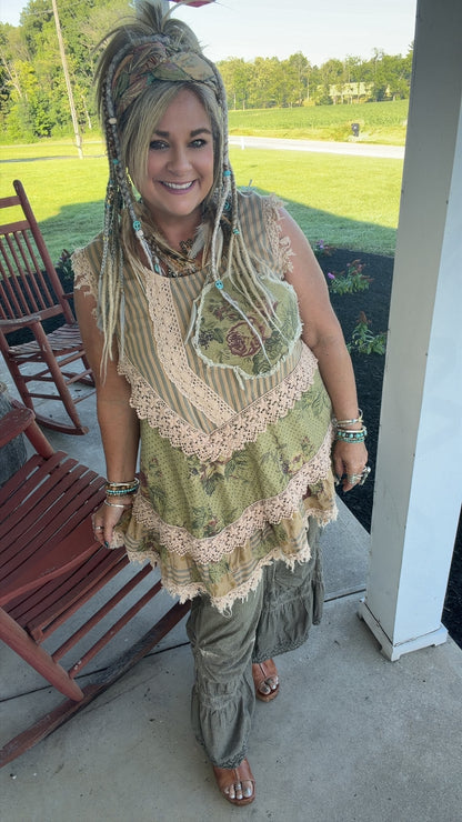 Butter Fly Striped Top
