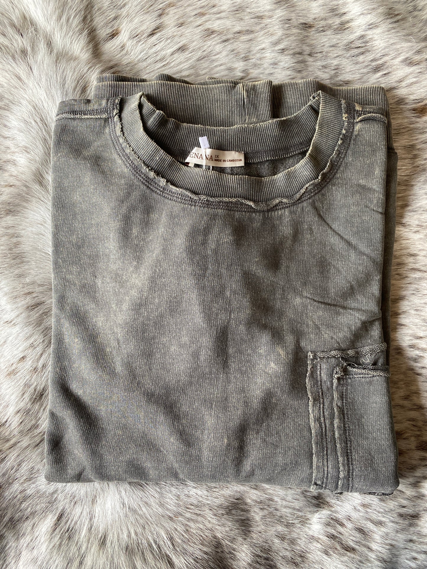 Mineral Washed Crewneck Sweatshirt - Plus Size