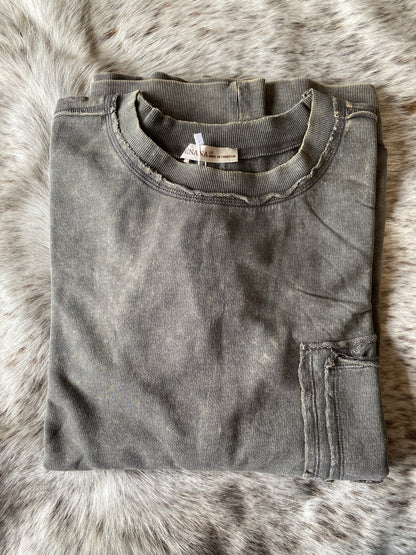 Mineral Washed Crewneck Sweatshirt - Plus Size