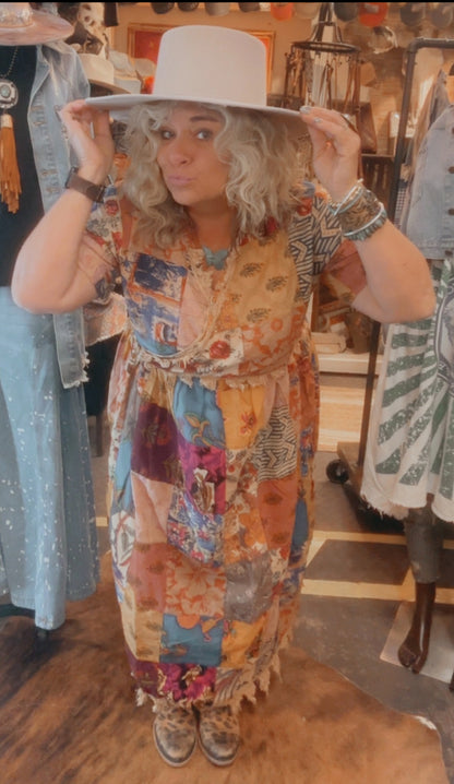 Merry Masquerade Patchwork Dress