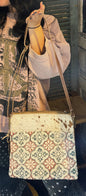 Crossbody with Brown Tones Canvas Rug and Fur