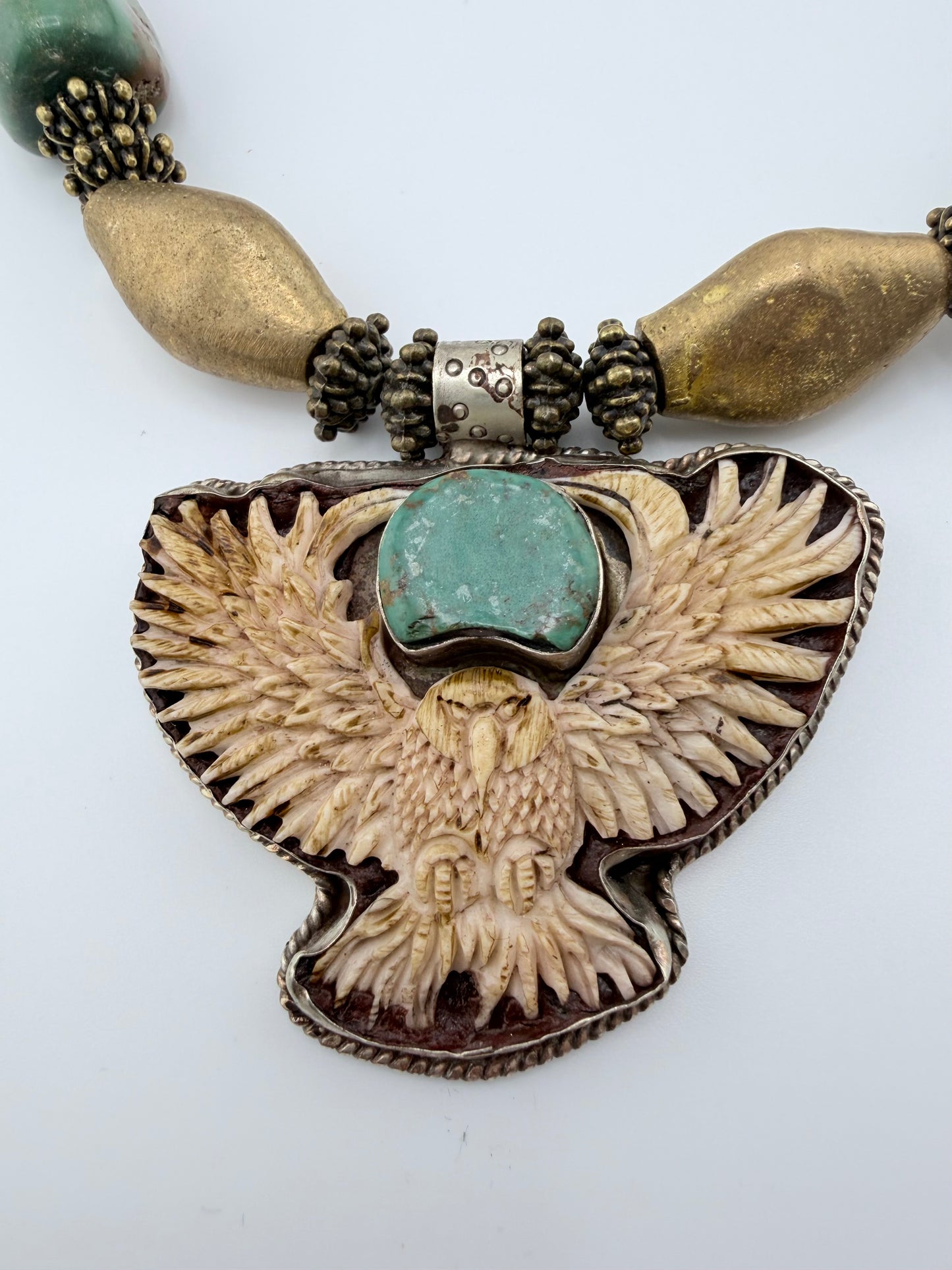 Eagle with Turquoise Necklace