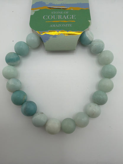 Gemstone Energy Bead Stretch Bracelets 8mm