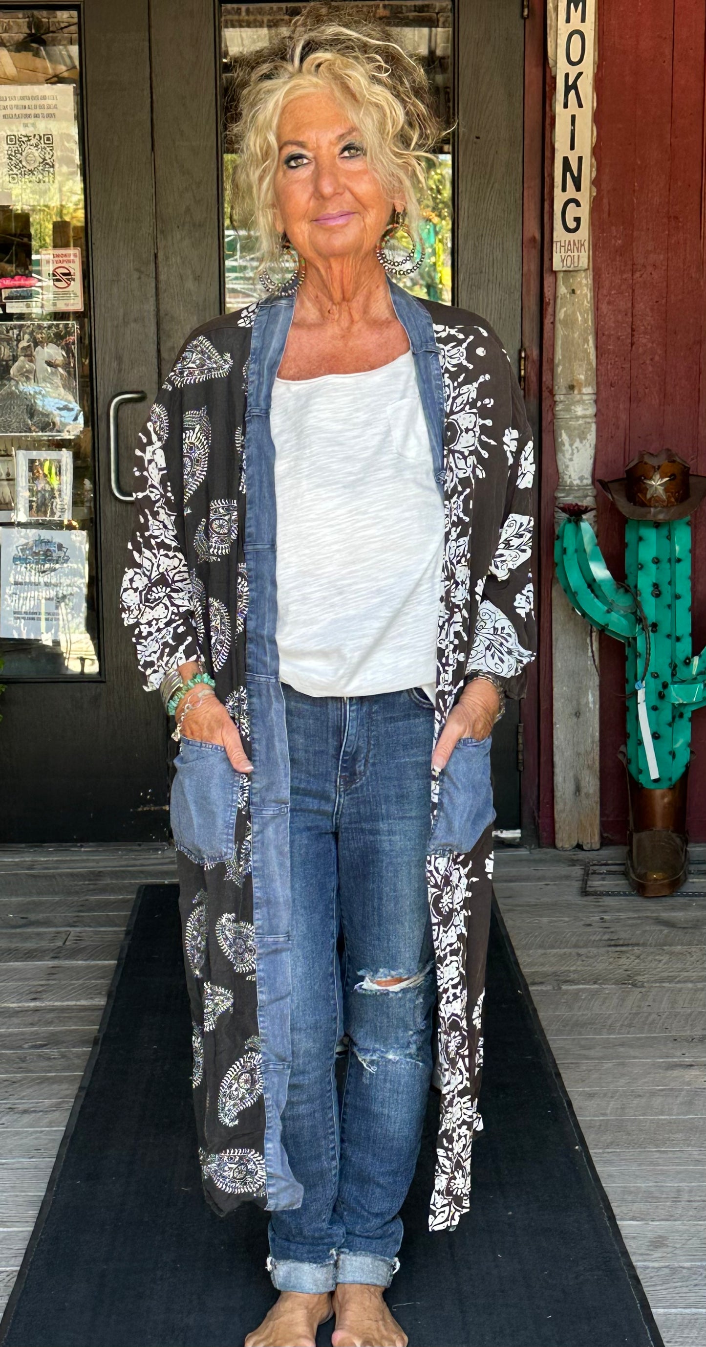 Paisley & Denim Duster