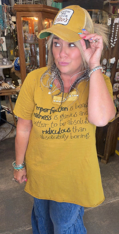 Rhinestone Tee - Imperfection is Beauty