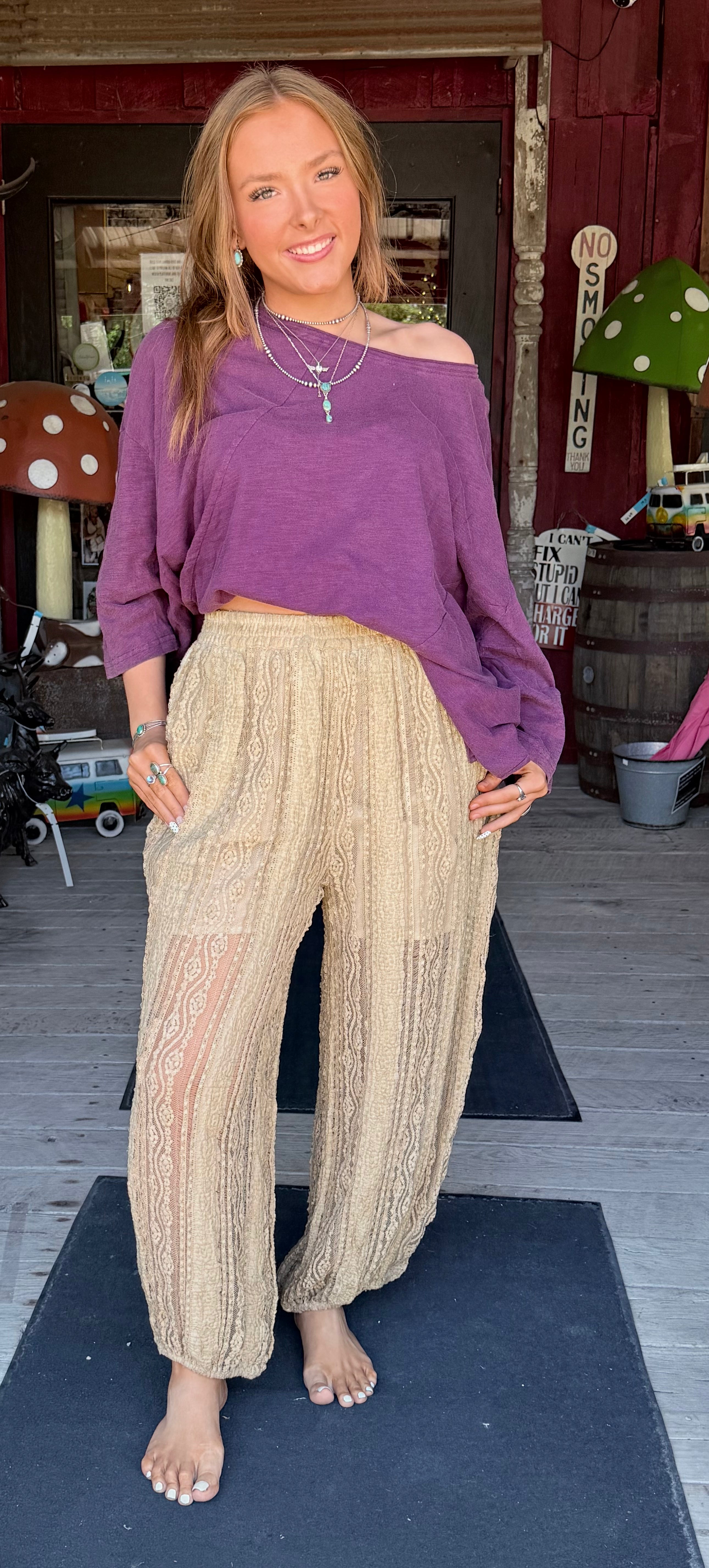 Boho Lace Harem Pants