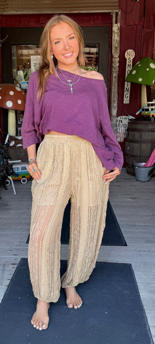 Boho Lace Harem Pants