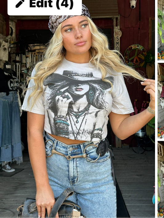 Turquoise Cowgirl-Tshirt