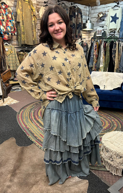 Starburst Top - Navy Star