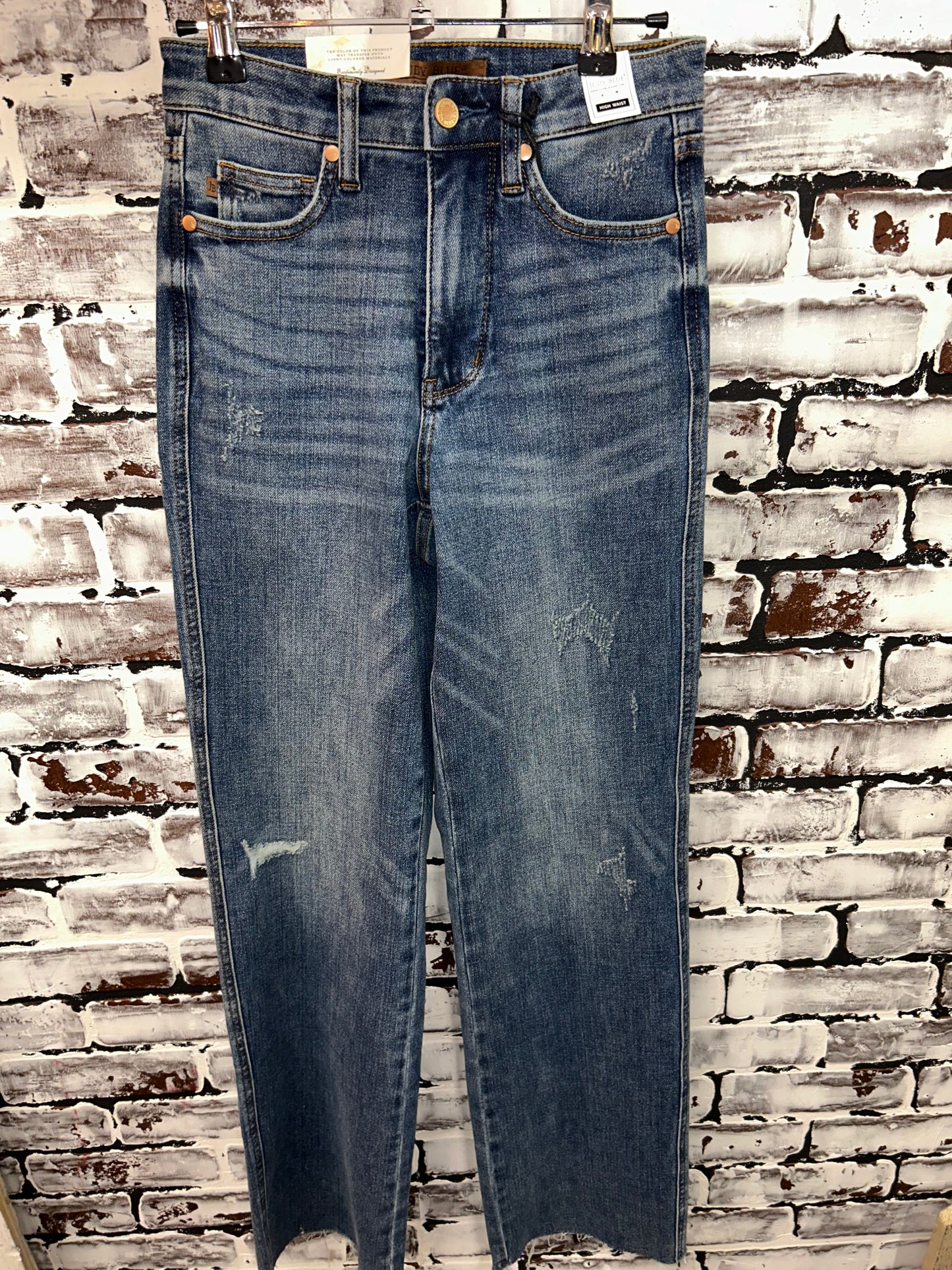 High-waist Tummy Control Straight Jeans