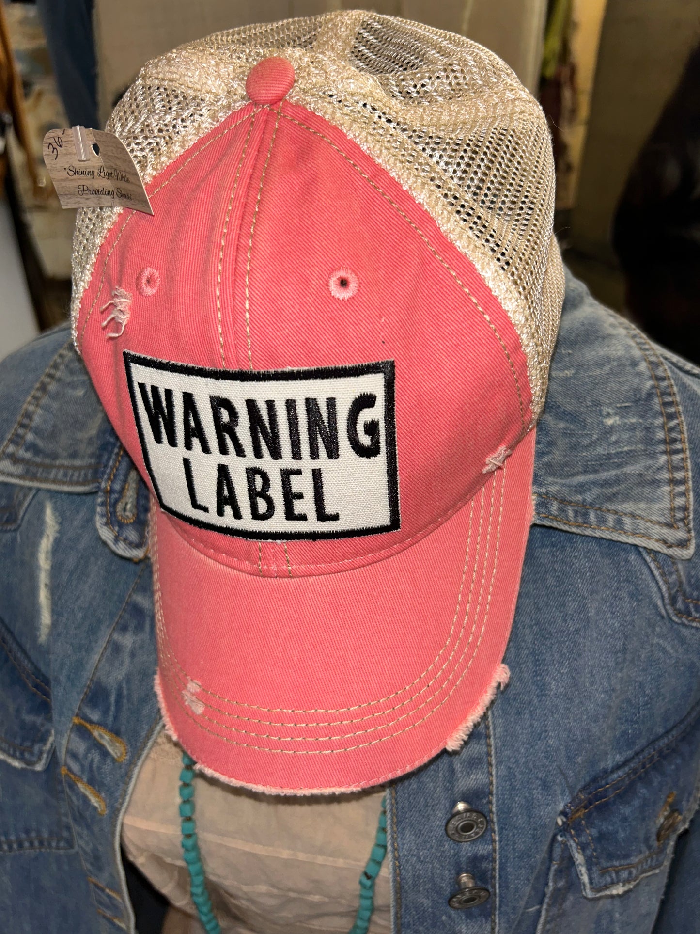 Warning Label- Ball Cap