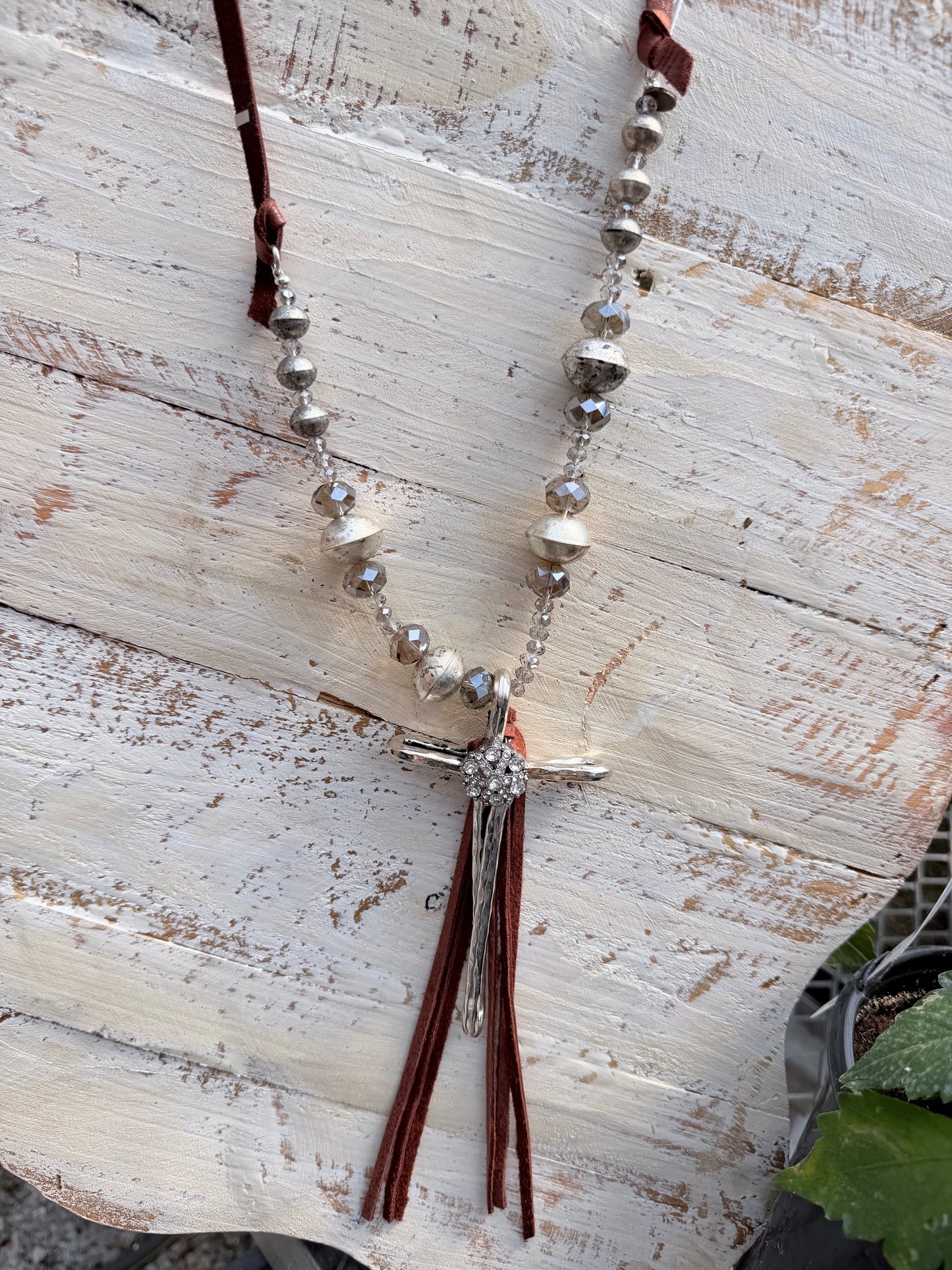 Hammered Cross Necklace FINAL SALE