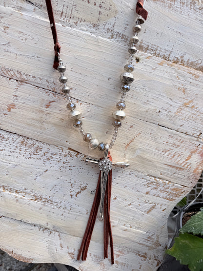Hammered Cross Necklace FINAL SALE