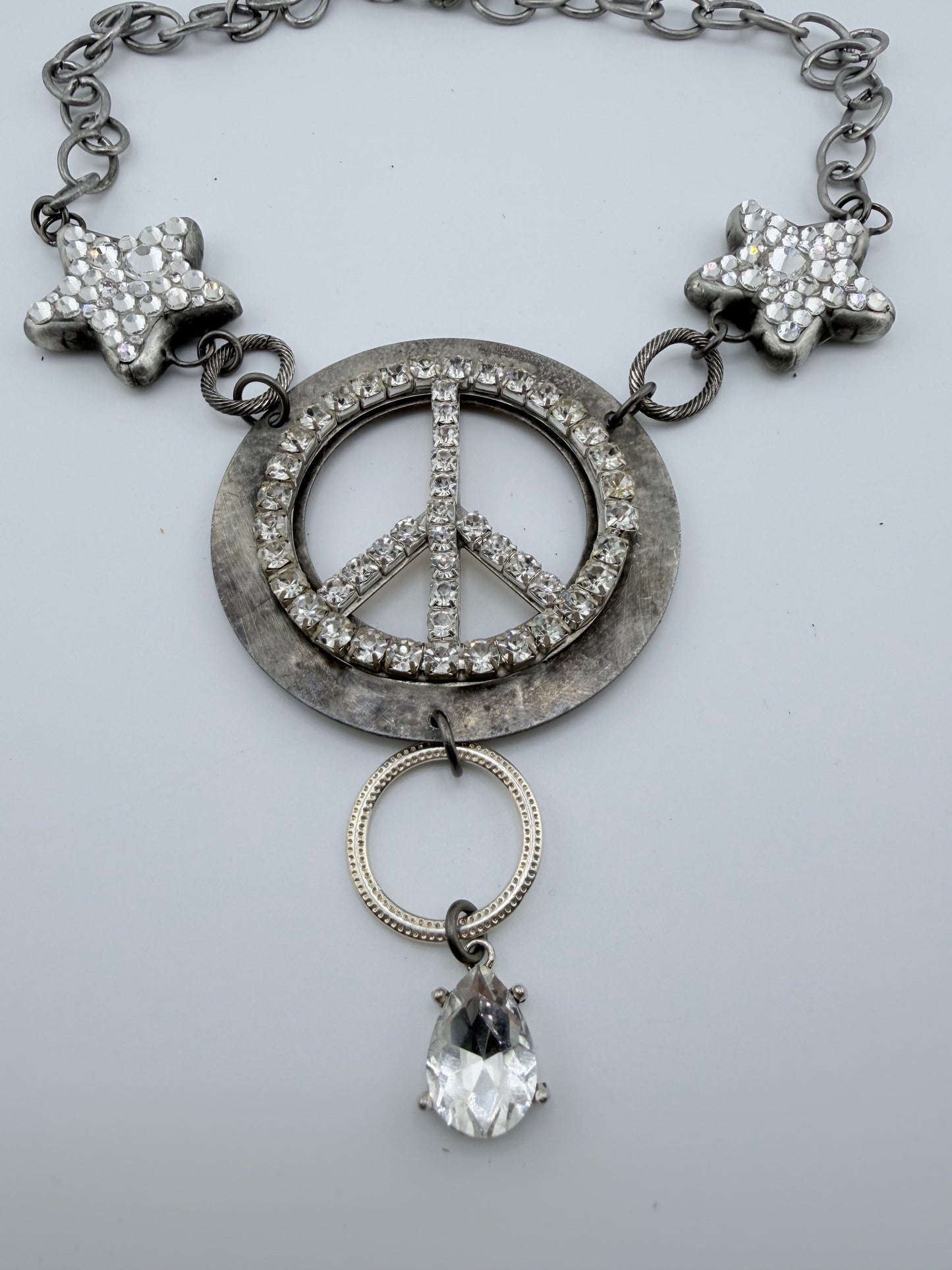 Bling Star And Peace Necklace