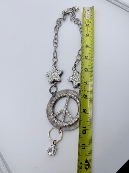 Bling Star And Peace Necklace