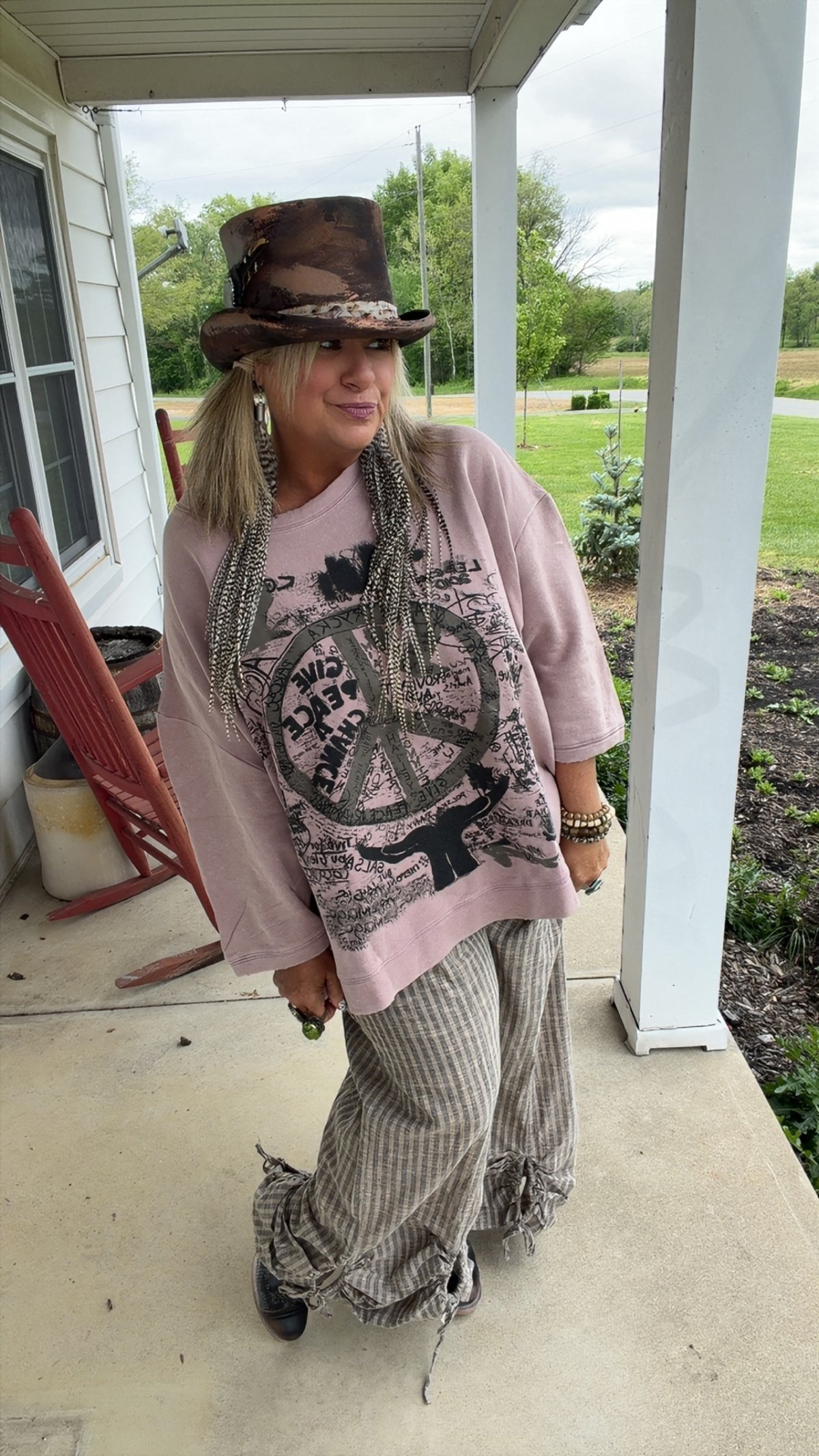 Dance with the Moon Sweatshirt - Peace Plum