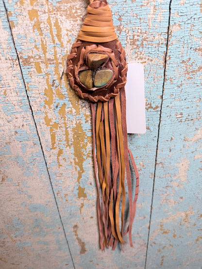 Turquoise Braided Long Necklace